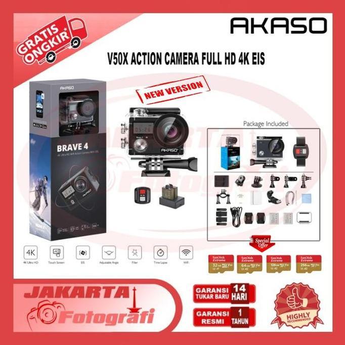 Akaso V50X Action Camera Full Hd 4K Eis Wireless Cam