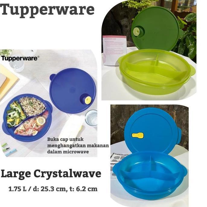 (TERLARIS) Lunch Box Tupperware Large Crystalwave Lunch set