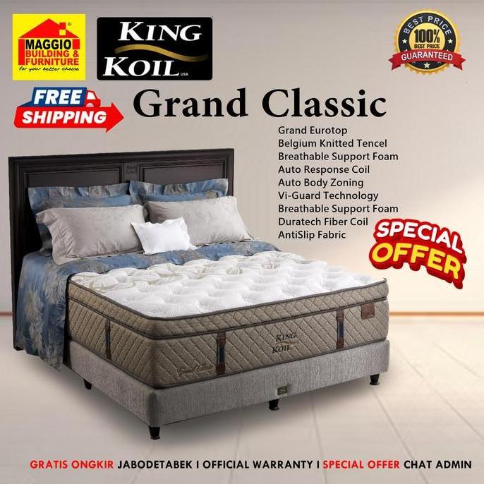 KASUR SPRINGBED KINGKOIL - MATRAS KING KOIL - KASUR KESEHATAN - MATRAS FURNITURE - GRAND CLASSIC - K