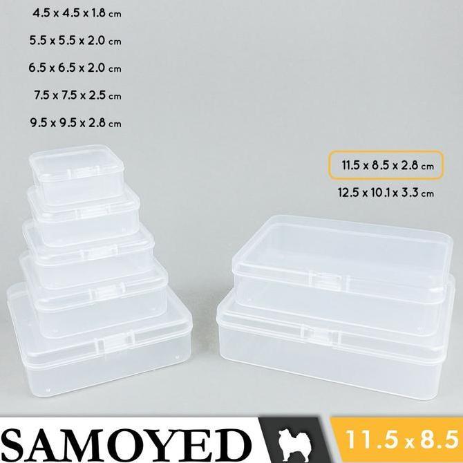 Tempat / Kotak Plastik PP Penyimpanan Kecil Serba Guna / Plastic Storage Box 11.5 x 8.5 x 2.8 / 11,5
