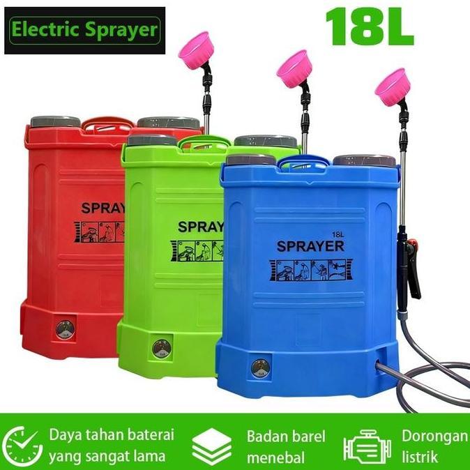 Raw Sprayer Elektrik 18Liter Knapsack Alat Semprot Tanaman Pertanian Semprotan Manual