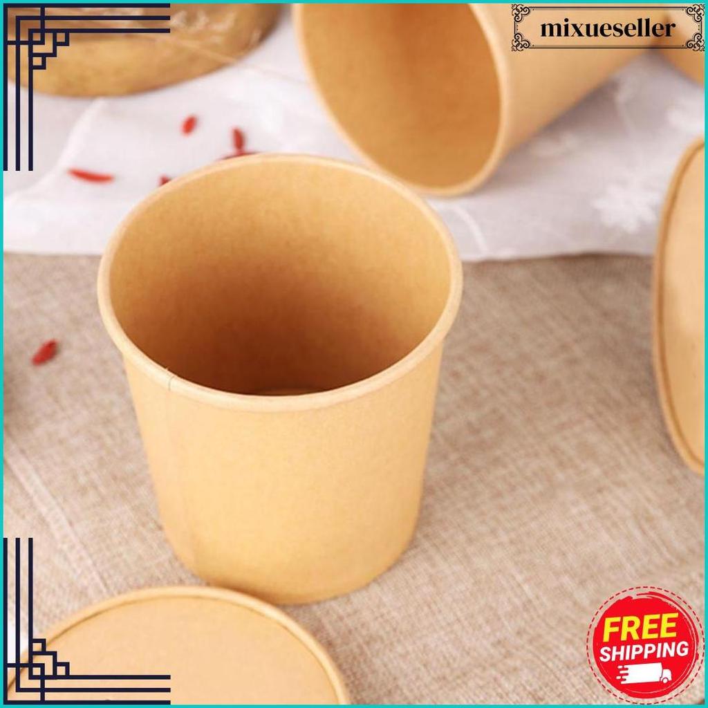 Brown Paper Cup Kraft Bowl 10Pcs Foodgrade Eco Friendly Produk Berkualitas Tinggi