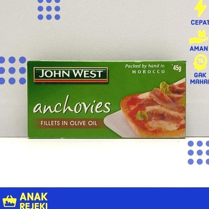 John West Anchovies Fillets in Olive Oil 45gr - Anchovy Teri Zaitun