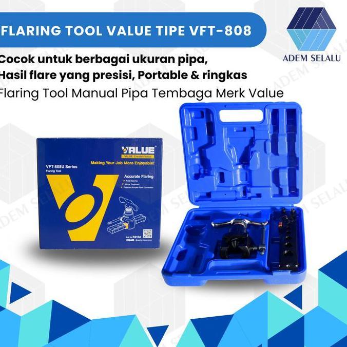 Arref - Flaring Tool Value Tipe Vft-808 | Flaring Tool Manual Pipa Tembaga Merk Value