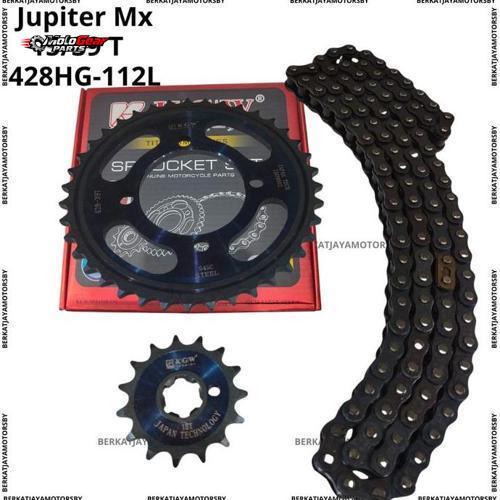 GEAR SET GIR SET CHAIN KIT GEAR PAKET KAGAWA YAMAHA JUPITER MX LAMA 135 ORIGINAL