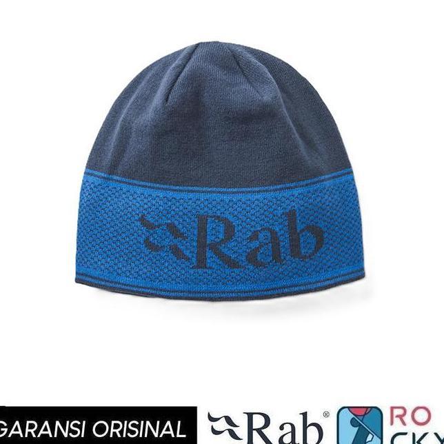 Topi Kupluk Rab Logo Band Beanie Color Tempest Blue Maya