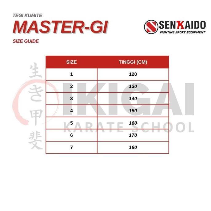 SENKAIDO TQ3 MASTER-GI TEGI KUMITE Karate-Gi Baju Karate Ready