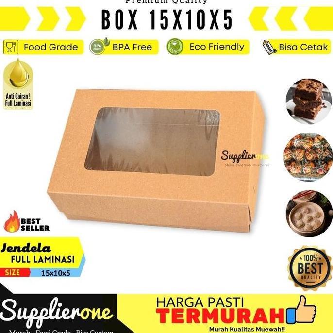 Dus 15x10x5  isi 25 / Dus Brownies Box 15x10x5 / Kemasan Brownies Box 15x10x5