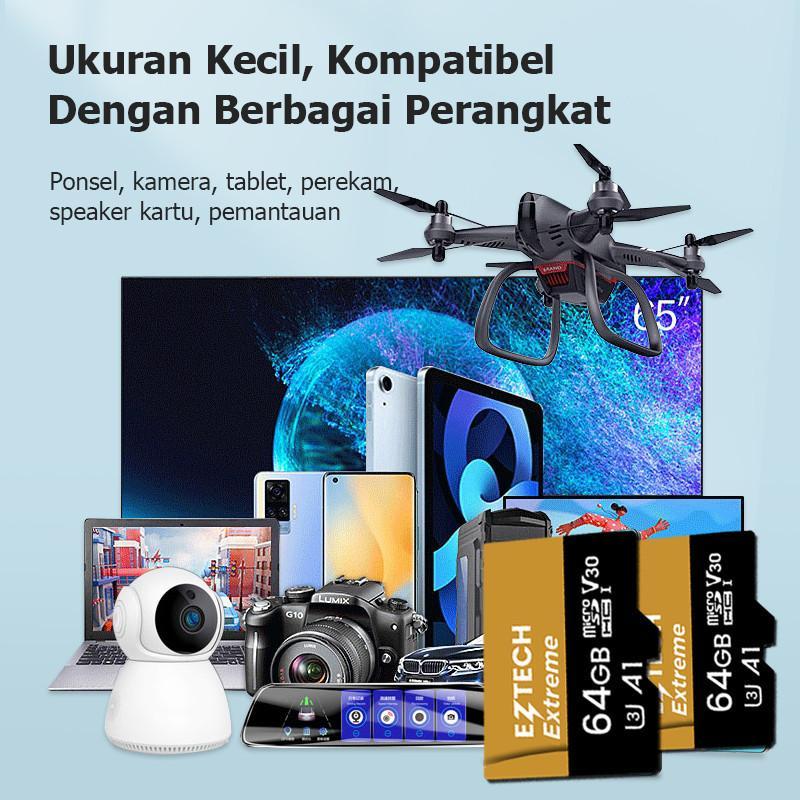 Highspeed Memory Card Hp Kartu Memori 32Gb/64Gb/128Gb Sdcard 240Mbps Original Eztech