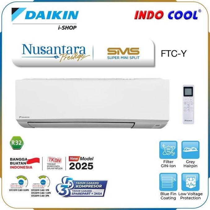 Goodseller- AC DAIKIN STANDART 1 PK 1PK FTC25 FTC25Y Nusantara Prestige