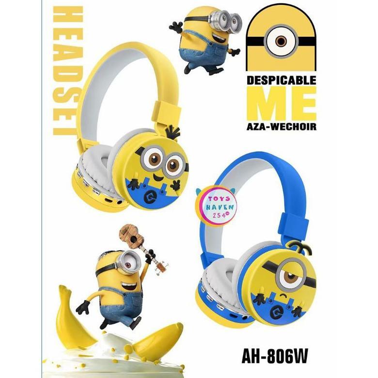 HEADPHONE BANDO BLUETOOTH / WIRELESS TYPE Headphone Character 3D HF 304 MICKEY MINNIE STICH KUROMI H