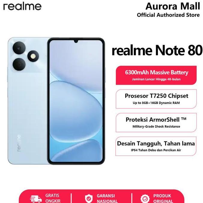 Goodseller- realme Note 80 4/128GB (4GB+8GB Extended RAM) 6300mAh Baterai Official Store HP Android 