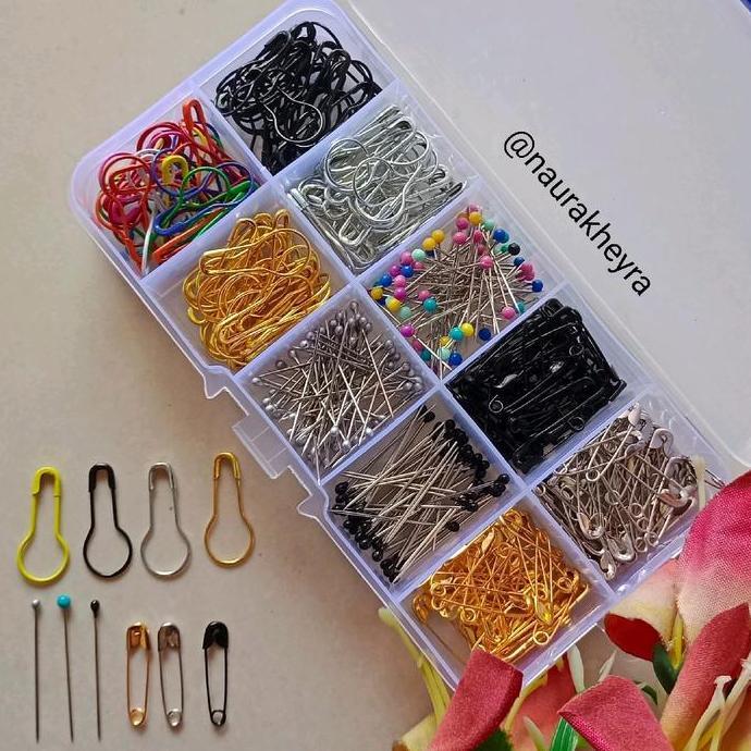 (Good) Paket pin hijab zevana isi peniti bohlam jarum pentul