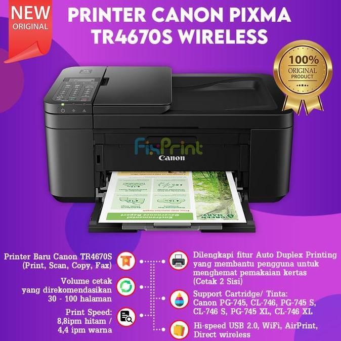 Canon Multifunction Inkjet Printer TR4570S Scan Copy F4 TR 4570S wifi | Printer Canon E470 Print Sca