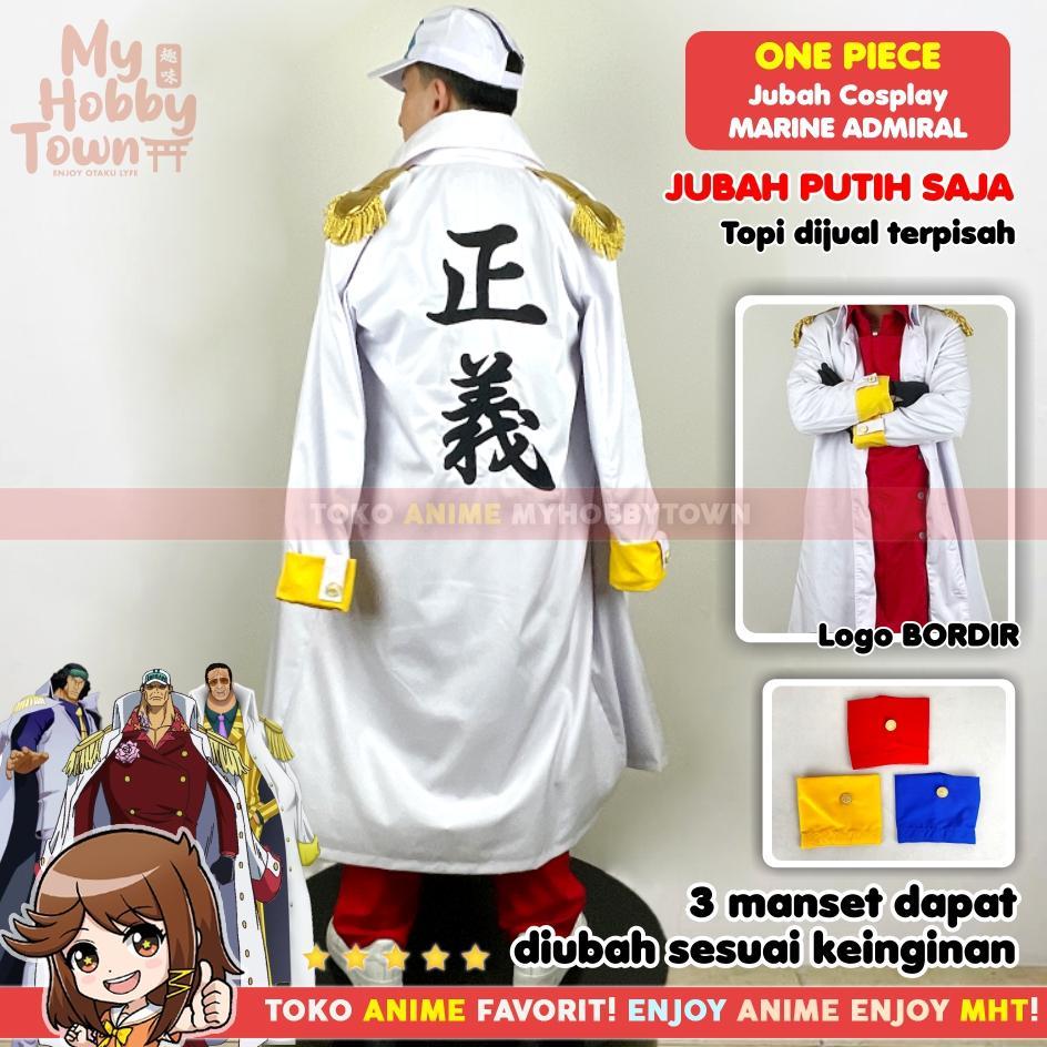 Jubah Cosplay Anime One Piece Laksamana Marine Admiral Akainu Sakazuki Aokiji Kuzan Kizaru Borsalino