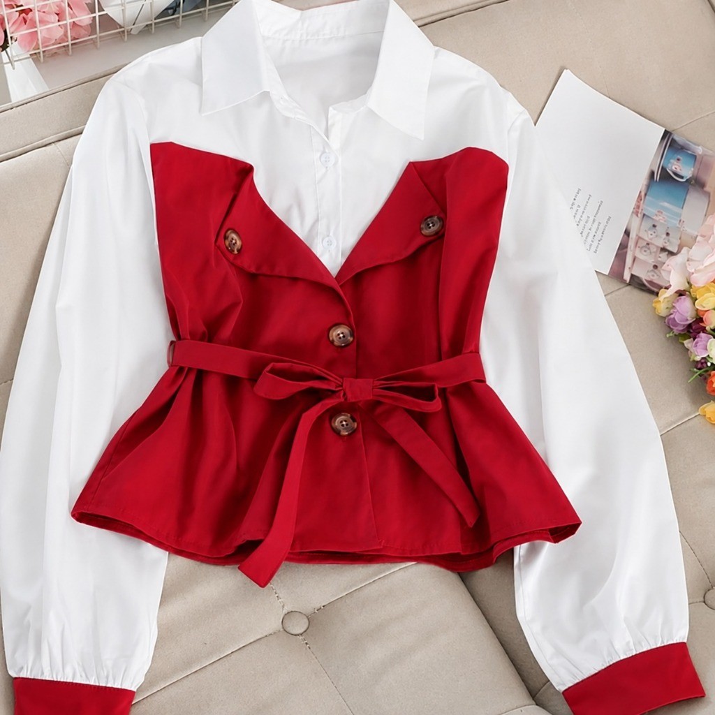 Vallina Outfit - Balea Top Blouse Atasan Remaja Wanita Korean Style Premium