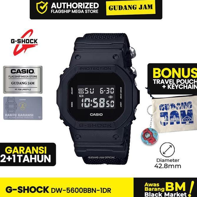 GShock DW-5600BBN-1DR DW-5600 DW5600BBN DW5600 Garansi Resmi 2 Tahun