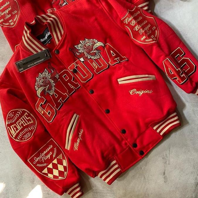 Memphisorigins Varsity Jacket - Garuda Red | ORIGINAL HSS