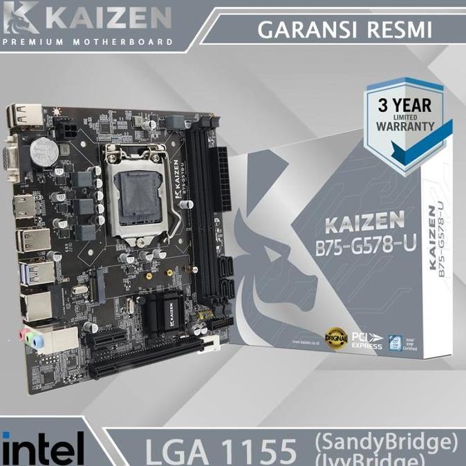 Motherboard KAIZEN B75 M.2 NVME LGA 1155 DDR3 B75 3 THN Diskon