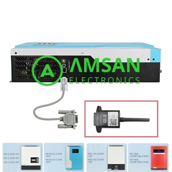 Modul Wifi Mppt Vii Sm Vm Mps-V Plus Plug Kabel Dongle Wifi Inverter Mppt