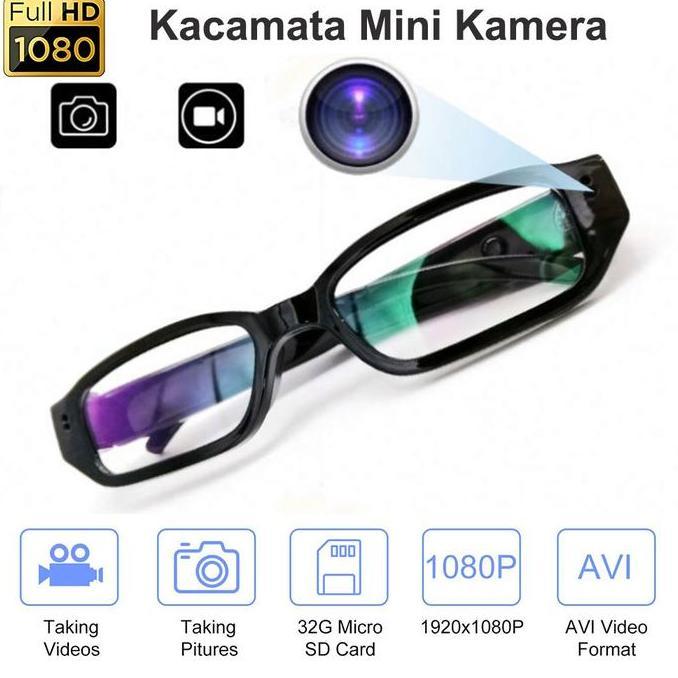 1080P Mini Kamera Kacamata olahraga luar ruangan Perekam video voice Glasses Camera CCTV Video Recor