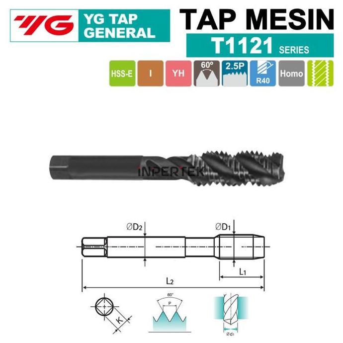 WHELINGO Tap M6 YG Tap YG M6 Tap SPIRAL M6 Tap 6 Tap M6 Spiral YG TAP