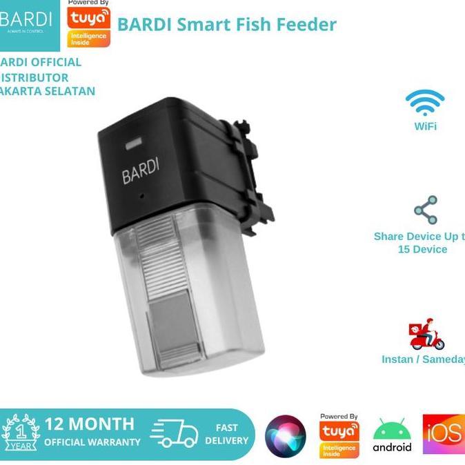 Fishstore- Bardi Wifi Smart Fish Feeder - Black Iot Home Automation (Wifi)