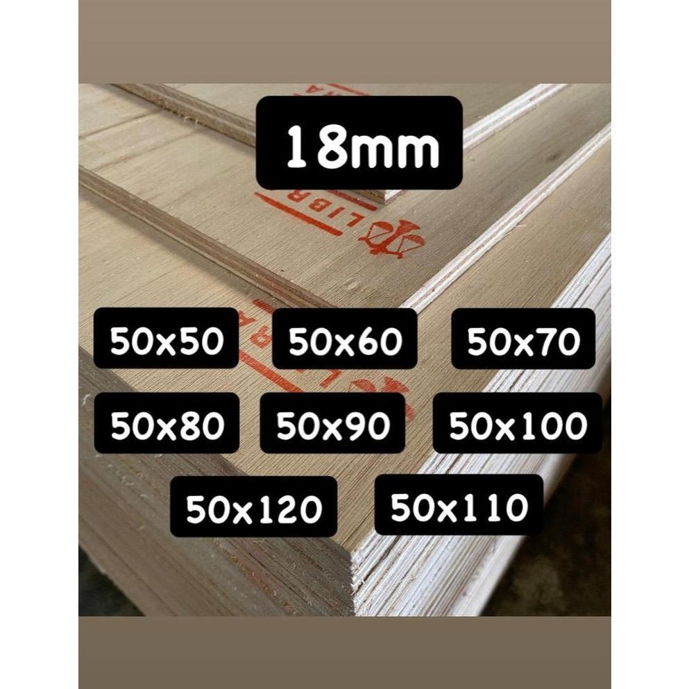 J PREMIUM Triplek Meranti Tebal 18mm Ukuran 50cm Panjang Custom  Plywood Multiplek Halus