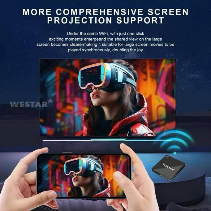 REGAZY667 - ANDROID TV BOX WESTAR HD 4K SMART EASY MEDIA PLAYER ME