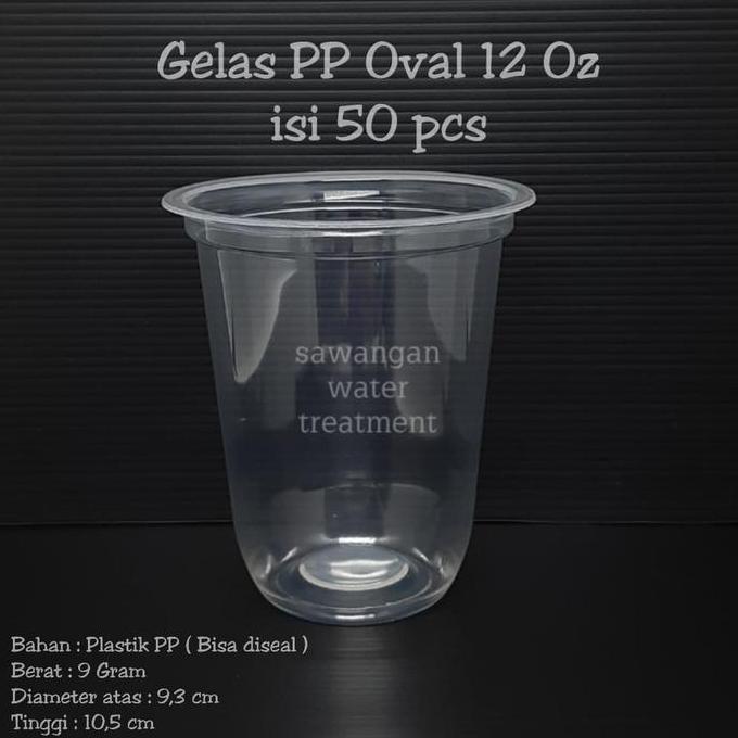 New- Gelas Oval Pp 1 Oz / Gelas Pp Oval 1Oz / Gelas Oval 1Oz - No Tutup