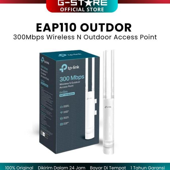 BEBAS ONGKIR - ACCESS POINT Tplink EAP110 Outdoor 300Mbps EAP 110 EAP-110 TP-LINK Antena
