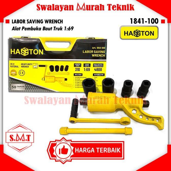 TERBARU - HASSTON 1841-100 Labor Saving Wrench Heavy Duty 1:69 Kunci Torsi Buka Baut Truk 4800 Nm CR