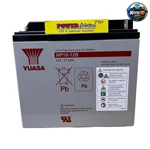 Baterai UPS Batre Lift Aki Kering Yuasa NP18-12B NP18-12 NP 18-12 Yuasa battery 12v 17Ah 17,2Ah 18Ah