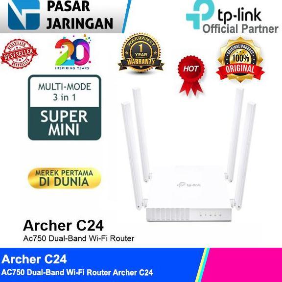 NEW TP-LINK Archer C24 AC750 Dual-Band Wi-Fi Router Archer C24