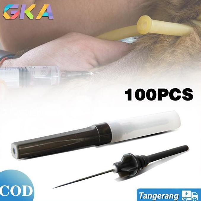 RAMERRAI Vacutainer Needle Flashback 22g Isi 100pcs/Needle Flashback Veterinary