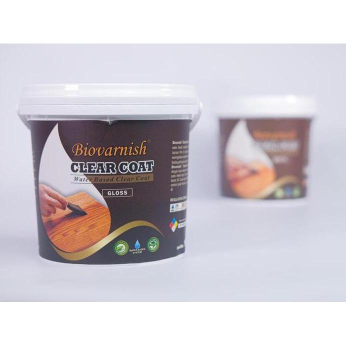 Biopaint  Clear Coat 1kg Pernis kayu Clear Untuk Finishing Kayu Matte