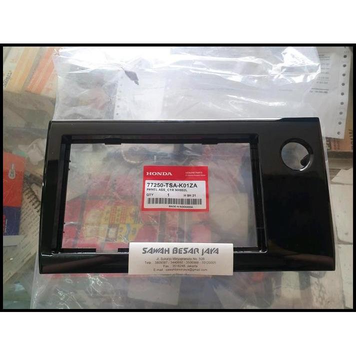 HOT DEAL PANEL ASSY HEAD UNIT - COVER PLASTIK HITAM LAYAR TENGAH HONDA BRIO SATYA RS . MOBILIO E RS 