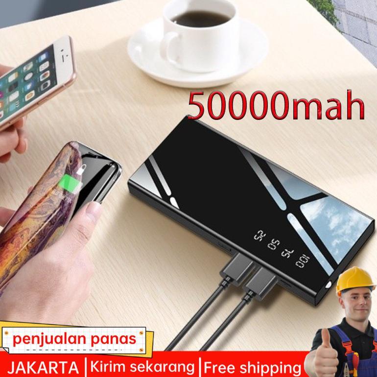 Original Pendeolu Powerbank 50000Mah 4 Kabel Full Capacity Mini Power Bank Fast Charging