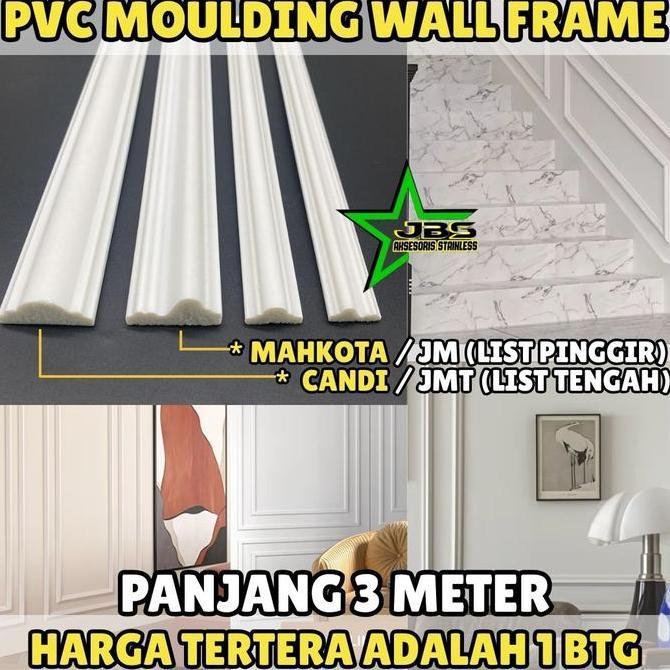 List Border Profil Wall Moulding / Molding Panel Pvc Dekorasi Hiasan Dinding High Premium Profile