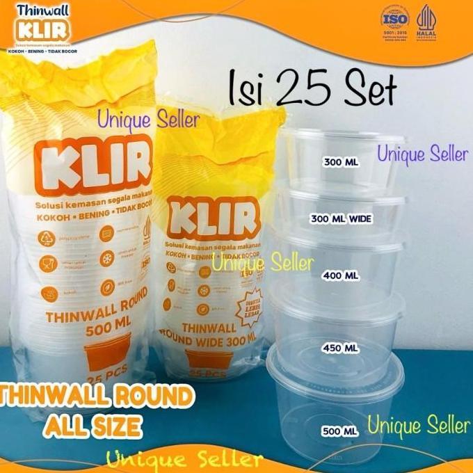 [Isi25] Thinwall Roundbowl 500 ml 500ml KLIR / Thinwall Round 500 ml 500ml KLIR / Mangkok Plastik Ro