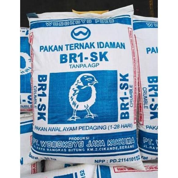Pakan Broiler starter BR1-SK Wonokoyo 50 Kg