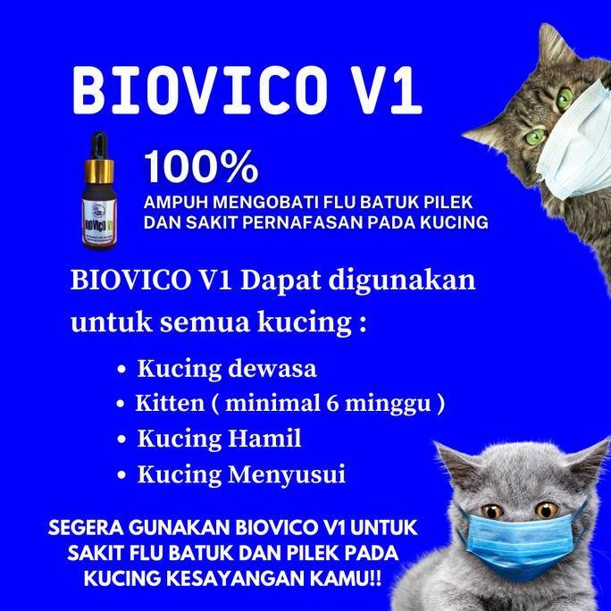 BIOVICO V1 - Obat Batuk Pilek Flu Kucing Antibiotik -Bisa Untuk Kitten