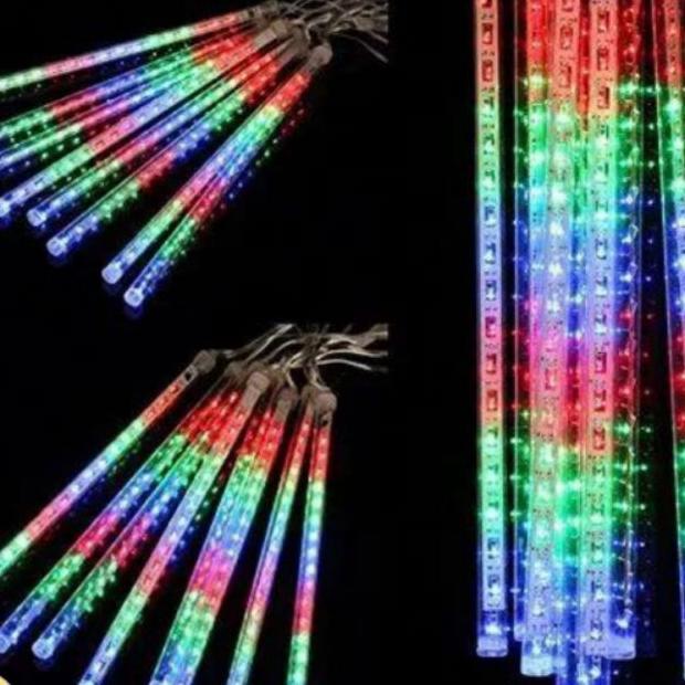 Lampu Meteor Led Isi 10 Batang 50Cm Jatuh Rain Snowtaman Hias Meteor Lampu Meteor Multifungsi