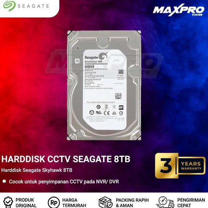 SEAGATE - HDD SEAGATE SKYHAWK 8TB GARANSI 3 TAHUN
