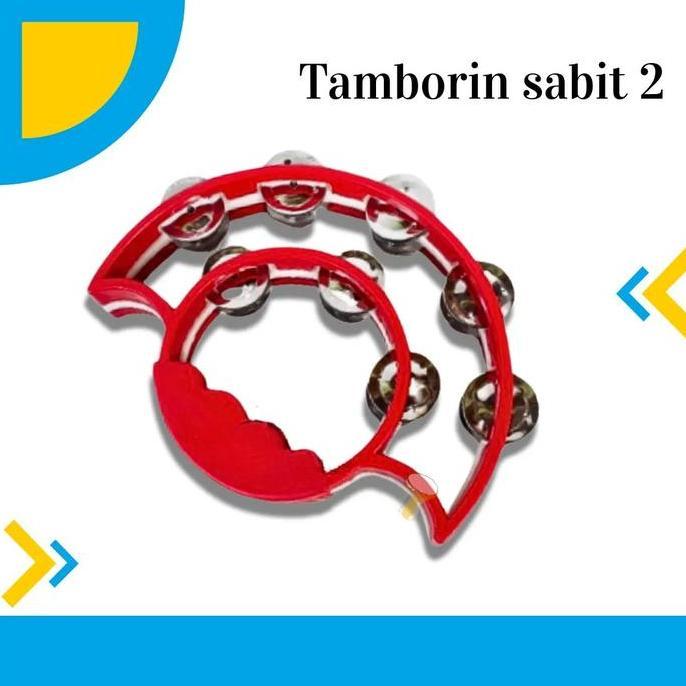 Alat Musik Tambourine Hadroh Ecrek Model Sabit Bulan