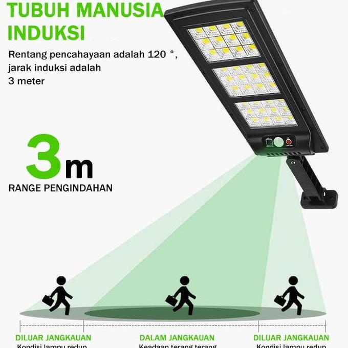 COD 300W Lampu Tenaga Surya Outdoor Tahan Lama Lampu Solar LED Tenaga Matahari Lampu Jalan Tenaga Su