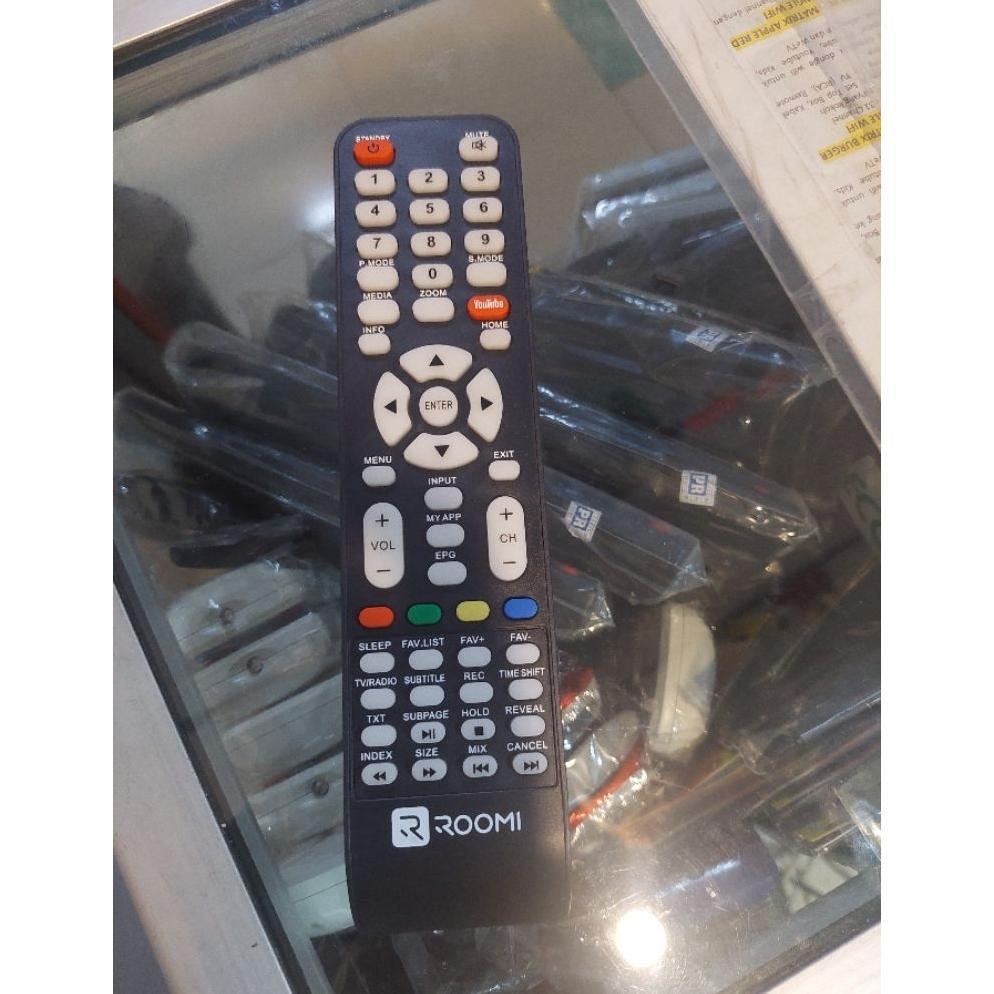 Remote TV Roomi Smart TV Android Original Langsung Pakai Tanpa Setting Digital Remot Rumi Weyeon Sak
