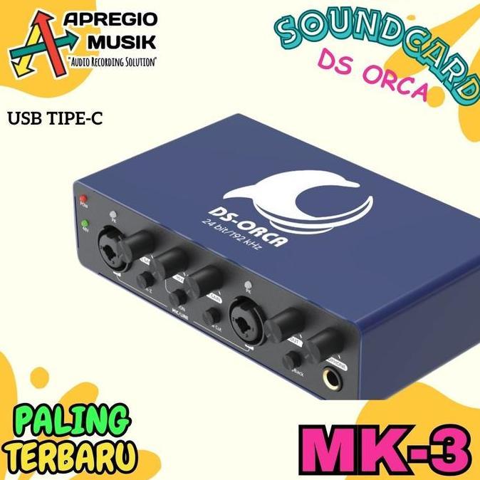 DS ORCA DS-ORCA MK3 MK 3 MK III MK-III  Soundcard USB audio interface recording 2 Track terbaru