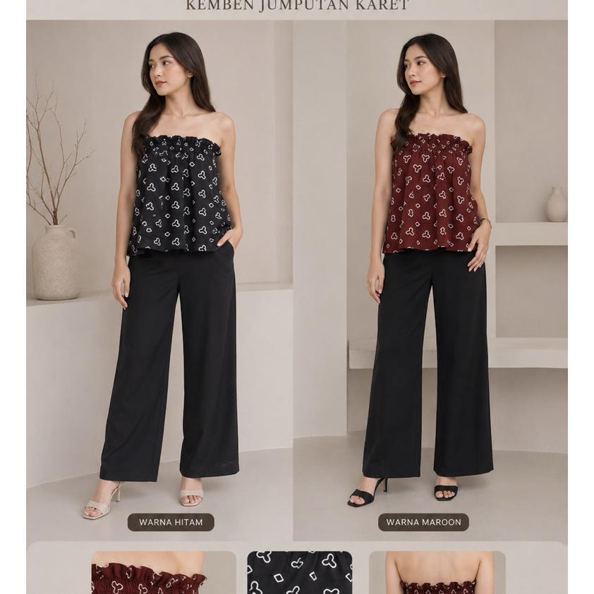 Kemben Jumputan Karet| Croptop Jumputan