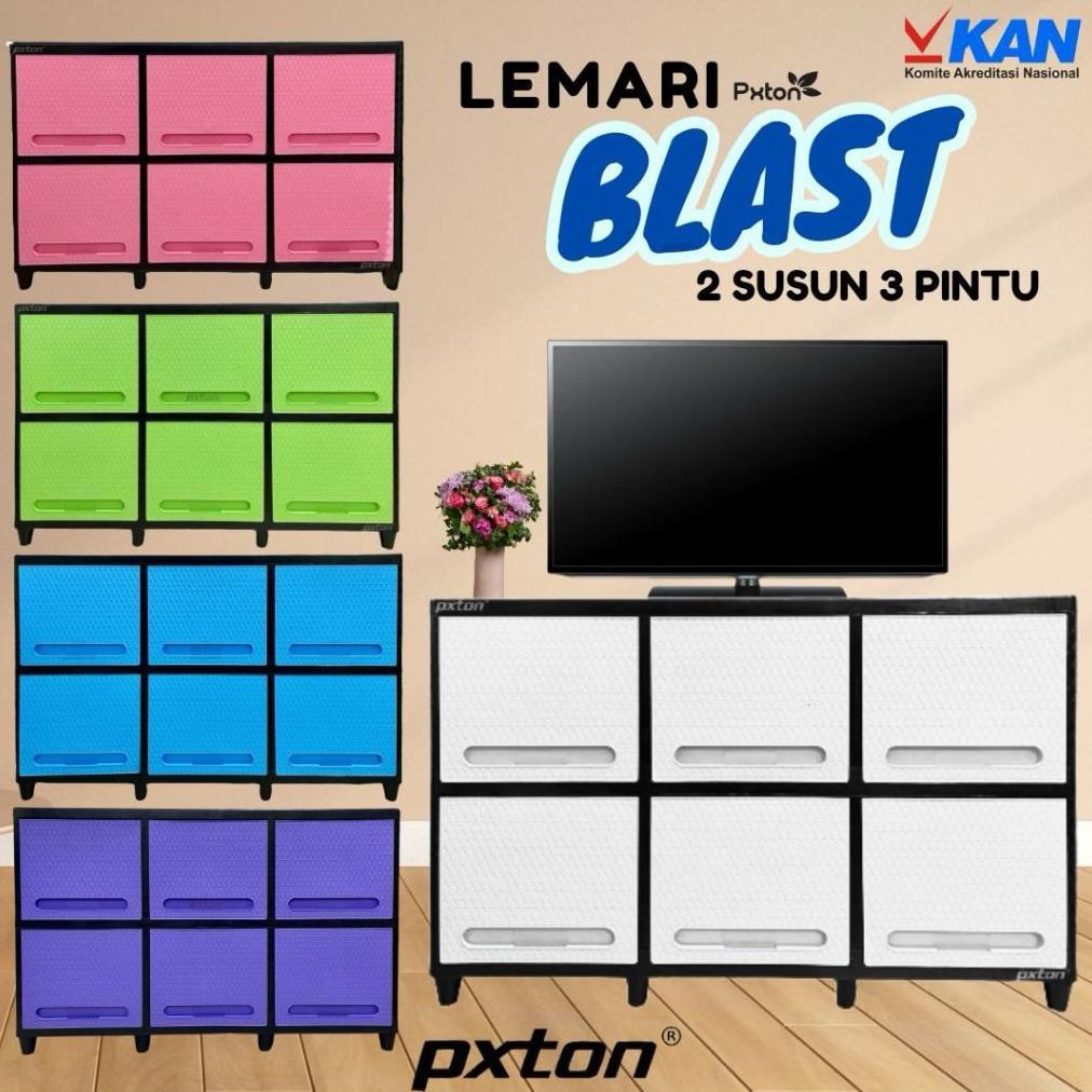 PXTON Lemari Meja TV BLAST / Lemari Plastik Serbaguna / Lemari TV